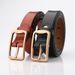 New women's genuine leather  versatile belt two-layer cowhide pin buckle decorative belt student trendy trouser belt  _voghion.com