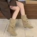 Chunky Leg Pleated Slouch 2025 Autumn Winter New Pointed Toe Over-the-Knee Long Boots_voghion.com