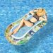 Eco-Friendly Inflatable Flamingo Float - Single Floating Bed With Glitter Accents & Detachable Pillow (Summer Pool Lounger Lightweight PVC)_voghion.com