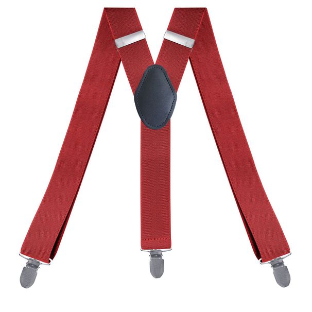 Bretelle alla moda VOOTHOST per uomo e donna, 3,5 cm, Y-Back, 3 clip, regolabili, elastiche, per camicia e pantaloni, cintura, regalo per papà e marito F0210_voghion.com