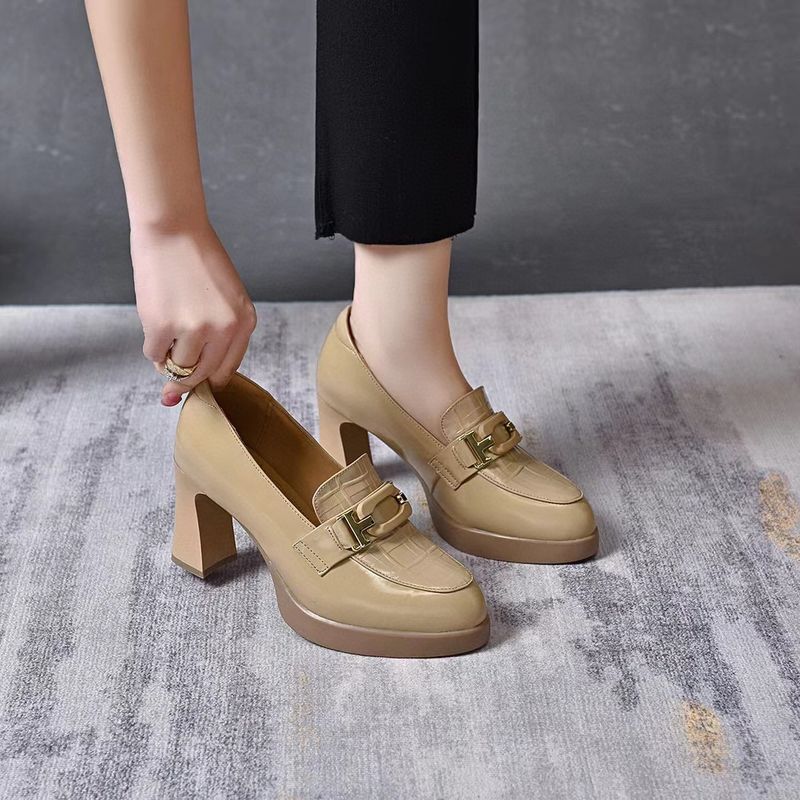 Zomer dames puntige hoge hakken, New England stijl koeienhuid lakleer diepe mond enkele schoenen_voghion.com