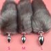 Small Metal Dog Real Fur Anal Tail Fox Butt Plug Adult Sex Toy_voghion.com