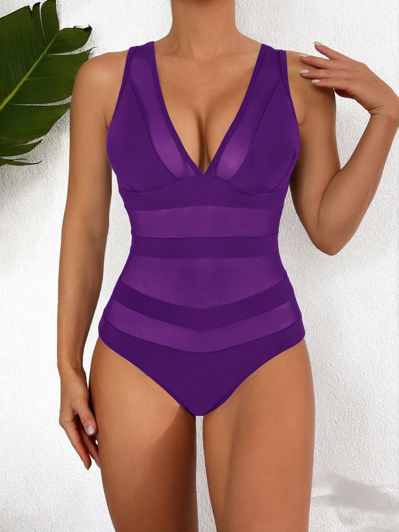 Traje de baño de una pieza sexy y ajustado para mujer_voghion.com