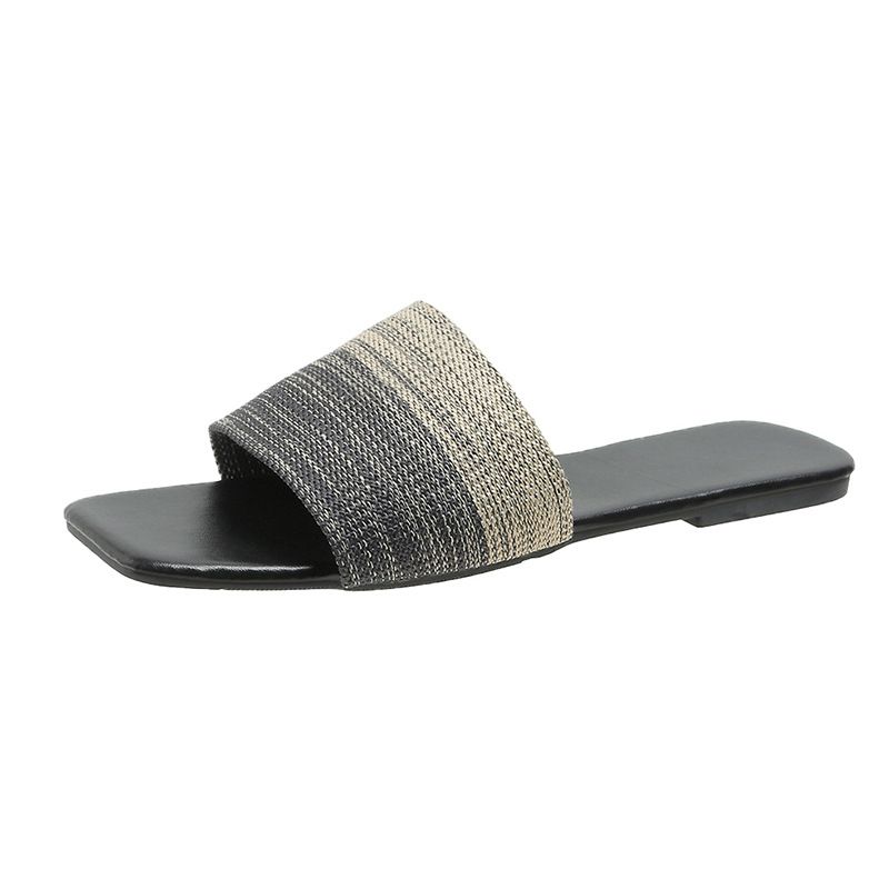 Slippers met platte bodem dames 2023 Zomer Nieuwe Casual Buitenlandse Handel Strandwoordsandalen en slippers dames groothandel_voghion.com