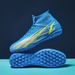 Large Size 47 46 New High-top Soccer Men AG Long Studs Artificial Grass Competition Training Shoes_voghion.com