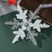 Vintage Acrylic Snowflake Ornaments – Elegant Christmas Tree & Door Hanging Decor (Frosted Ice Effect, Lightweight, 6 Sizes & Styles, Luxury Glam)_voghion.com
