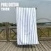 Asciugamano da spiaggia a righe in puro cotone, tinto in filo, multicolore, per adulti, 90*180 cm_voghion.com