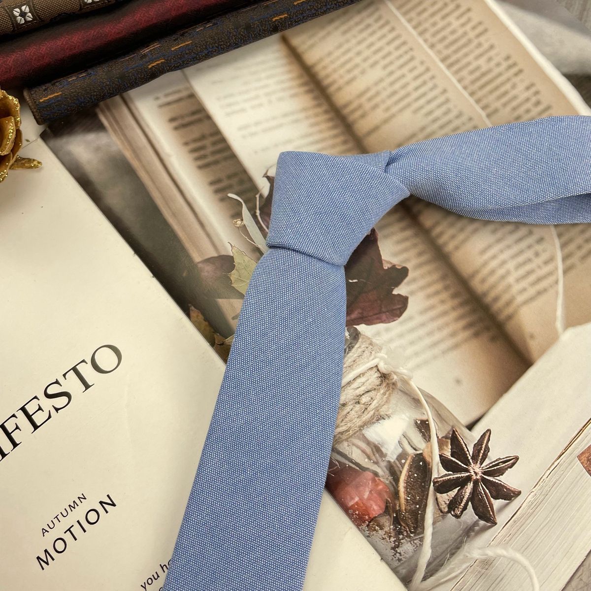 Cravatta per donna in cotone e lino, retrò, casual, britannica, versatile, da uomo, in stile college, letteraria, tinta unita, stretta, annodata a mano_voghion.com