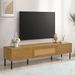 Boho TV Stand For TVs Up To 80'' , Modern Farmhouse Media Console, Entertainment Center With Metal Legs, TV Cabinet For Living Room, Home Theatre_voghion.com