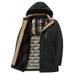Giacca invernale imbottita con cappuccio da uomo - Cappotto lungo foderato in caldo pile con chiusura a zip, taglie comode per il freddo_voghion.com