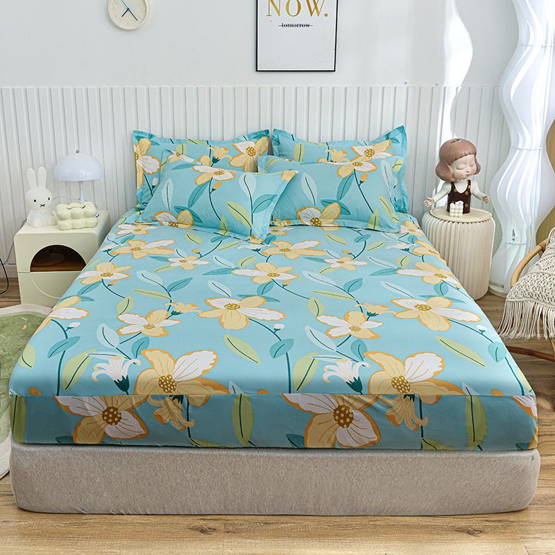 Hypoallergenic Fitted Sheet - 100% Cotton Mattress Protector With Elastic Edges_voghion.com