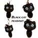 Cute Black Cat Keychain Plush Toy Doll Pendant 18cm Short Plush Cotton Filling Pp_voghion.com