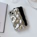 Custodia posteriore per telefono con rivestimento in argento con texture meteorite 3D ondulata per iPhone 16 15 14 13 12 11 Pro Max, cover protettiva per obiettivo della fotocamera_voghion.com