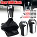 5 Speed/ 6 Car Shift Gear Change Lever Knob + Leather Boot Gaitor Cover For Toyota Corolla Verso RAV4 AVENSIS Y_voghion.com