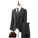 Slim Fit Business-Anzug-Set für Herren – Professionelle formelle Kleidung für Hochzeitsbankette und Vorstellungsgespräche mit elastischem Komfort (Schwarz/Dunkelgrau/Hellgrau)_voghion.com