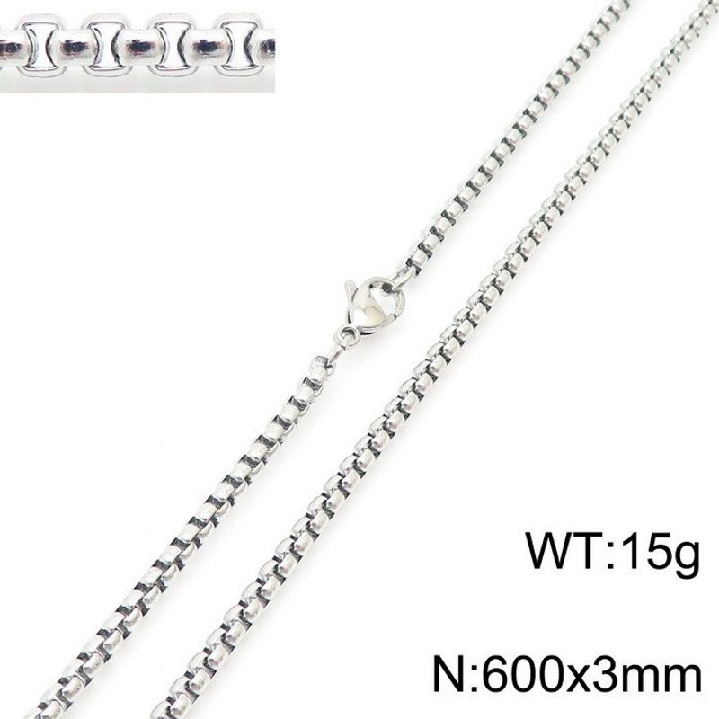 Herrenschmuck Nordische Wikinger Doppelseitige Rune Dominierender Wolfskönig-Anhänger Retro Alter runder Adlerschnabel Titanstahl Herrenhalskette_voghion.com