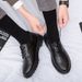 Suitable For All Seasons Men's Non-Slip Waterproof Black Chef Office Suit Casual Leather Large Business Formal Small Size Work Shoes_voghion.com