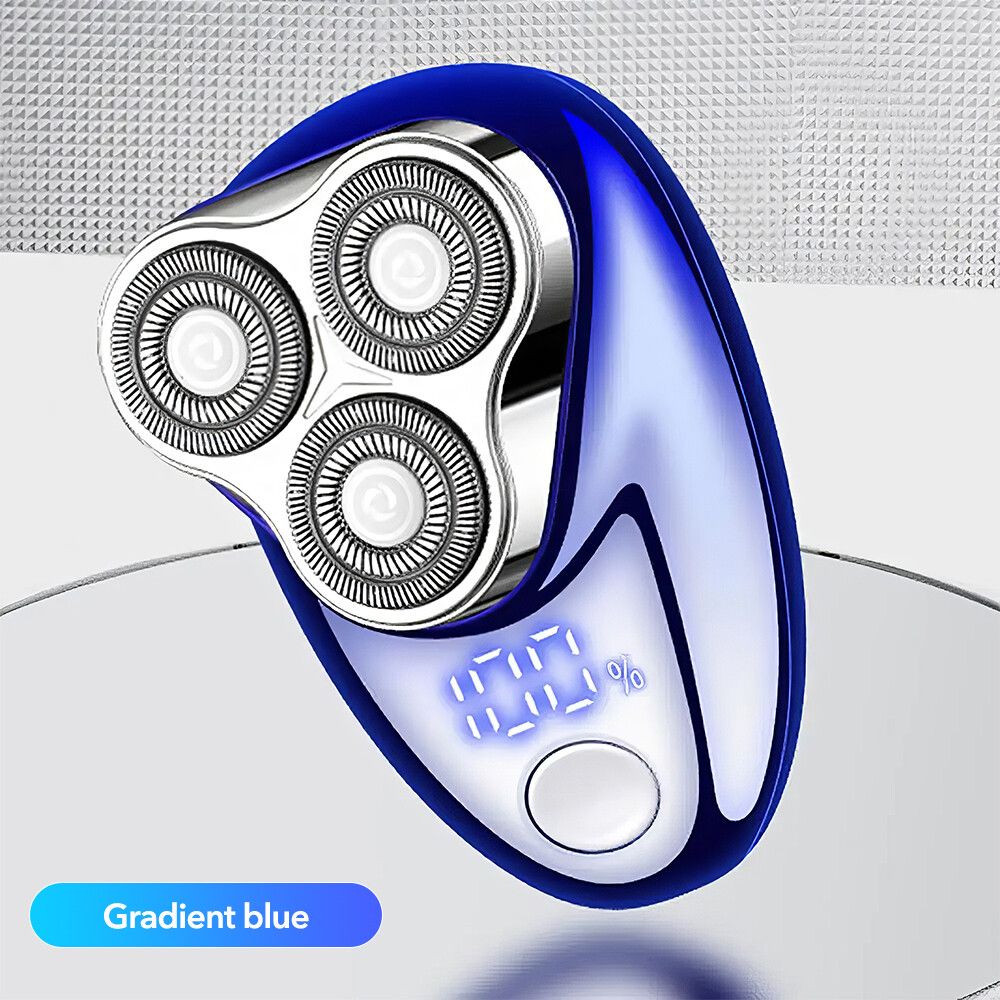 LCD Three-head Rechargeable Portable Electric Shaver Mini-Shave For Men Razor_voghion.com