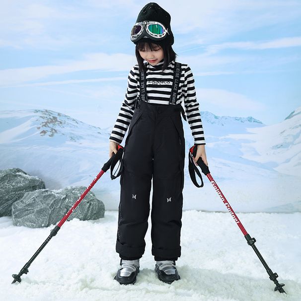 Salopette de neige isolante pour enfants - Salopette d'hiver chaude en duvet de canard blanc à 90 % pour les jeux et le ski en plein air_voghion.com