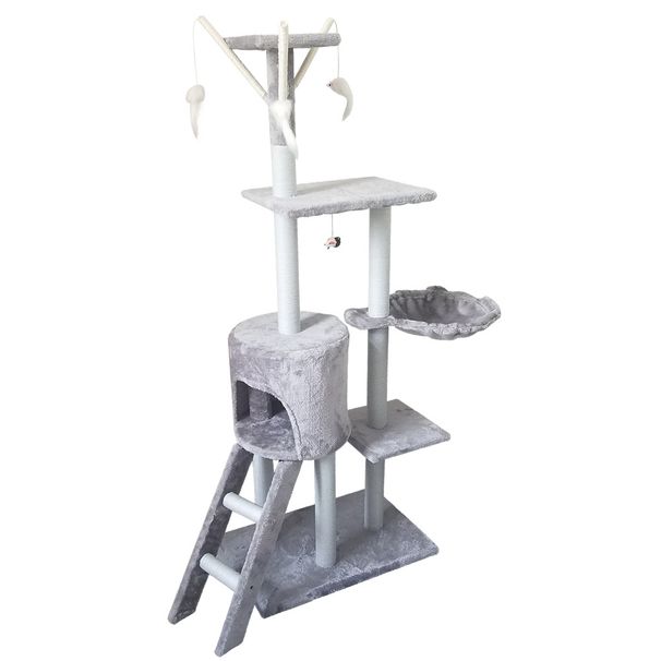 Pet Toy Climbing Frame Scratching Board Cat Tree Teaser Wand 38_voghion.com
