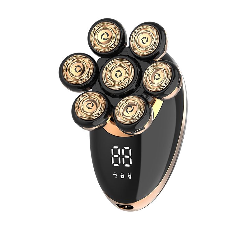 7D cabeça careca barbeador elétrico recarregável barbeador para homens 5 em 1_voghion.com