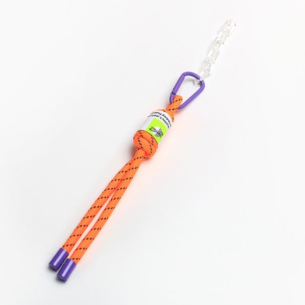 Water Bottle With Fluorescent Color Bag Pendant Creative Keychain Personalized Backpack Trendy Cool Handmade Woven_voghion.com