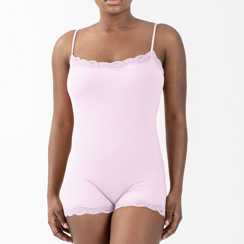 Women's Clothing Popular Lace Suspenders One Piece Boxer Crotch Nude Feeling Skin Friendly Abdomen Hip Lifting Yoga Clothes Sportswear_voghion.com