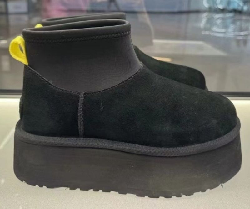 New Dipper women's winter thick sole heighting fur one snow plus cashmere thickened cotton shoe ankle boots_voghion.com