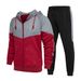 Men's Clothing Casual Spring And Autumn Hooded Suit Men's American Retro Cardigan Casual Sports Two-piece Set_voghion.com
