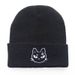 Unisex Cartoon weird cute emoticon cat embroidered knitted hat sleeve warm hat Hip hop wool hat_voghion.com