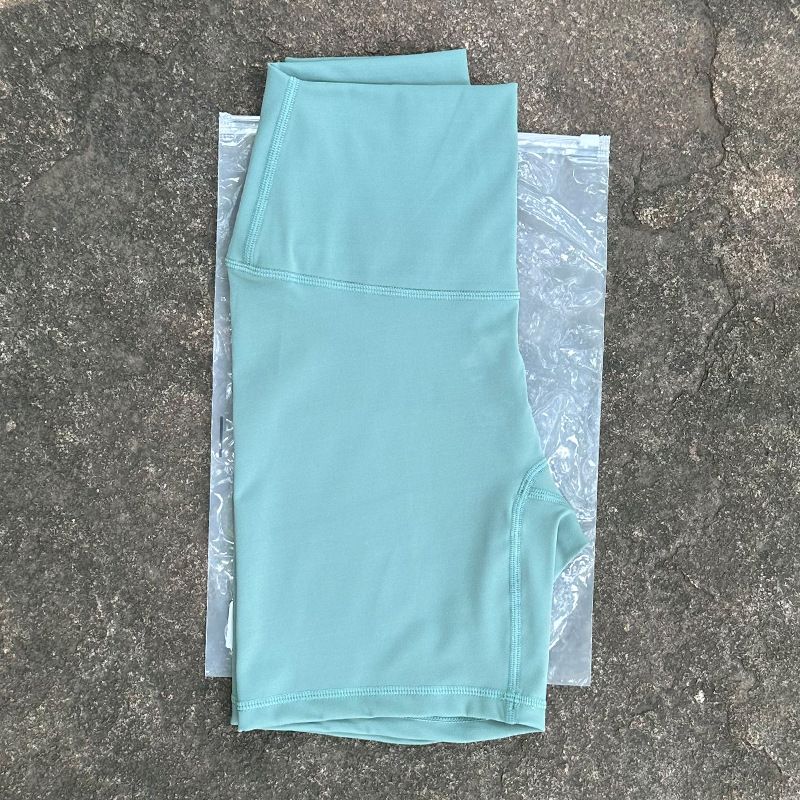 Sport-Shorts mit hoher Taille, enge Yoga-Shorts, Nylon-Shorts, enge, hochelastische Quarter-Hosen für Damen_voghion.com