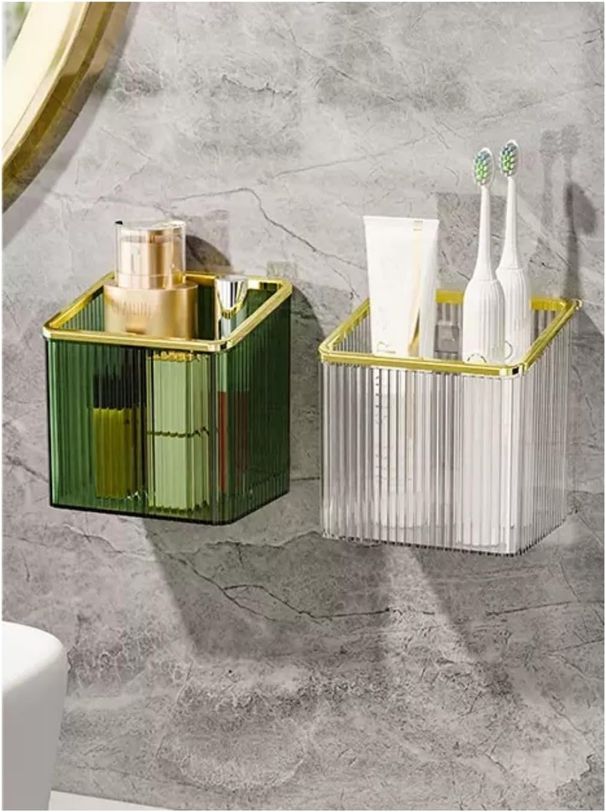 Adhesive Pro 2-Pack Holder - Toothbrush/Razor Shower Rack_voghion.com