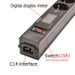 2/3/4/5/6/7/8/9/10 European Socket C14 Interface EU Strip With Switch Digital Amperemeter Power Energy Voltmeter Ammeter_voghion.com