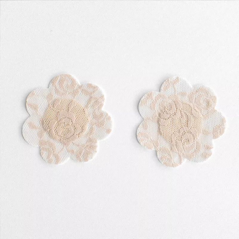 [Reusable Lace Chest Paste] Ultra-Thin Strap Wedding Dress For Women Invisible And Breathable Coverage Non-Woven Nipple_voghion.com