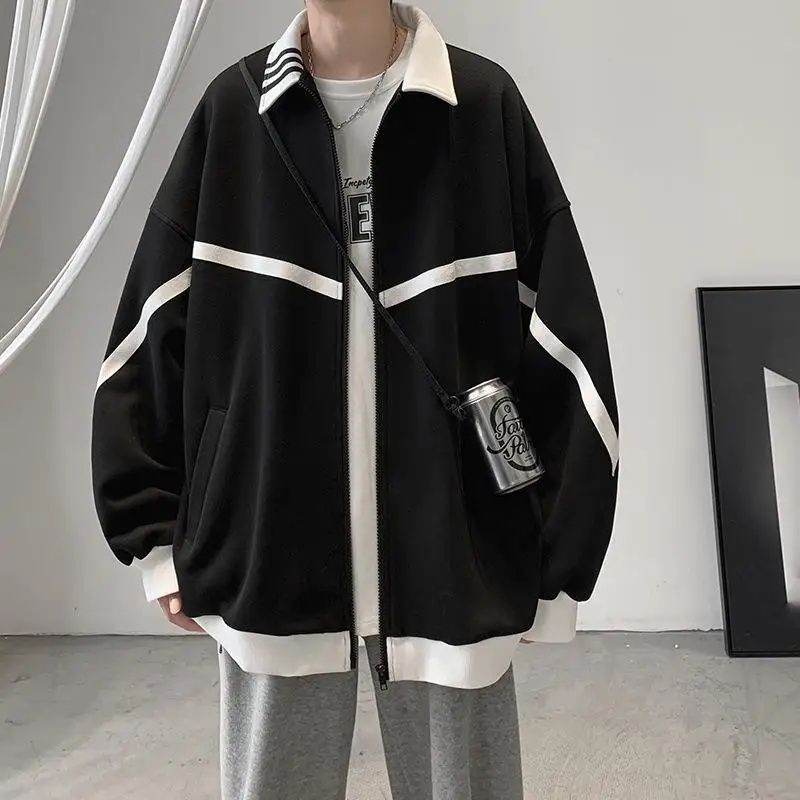 2024 Nuova giacca da uomo in stile coreano casual Lose Fit Vielseitig Hong Kong Stil Baseball Uniform Top per la primavera e l'estate_voghion.com