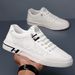 Herren Sneaker Sommer 2023 Neue geprägte atmungsaktive Sport-Casual-Net-Schuhe, Jugendtrend, vielseitige weiße Herrenschuhe_voghion.com
