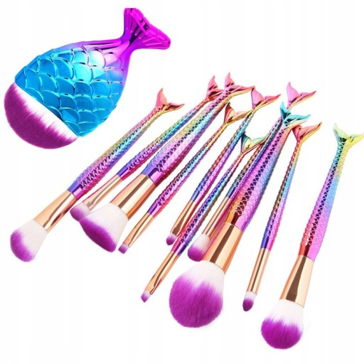 MEERJUNGFRAU EINHORN MAKE-UP PINSEL 11 ST_voghion.com