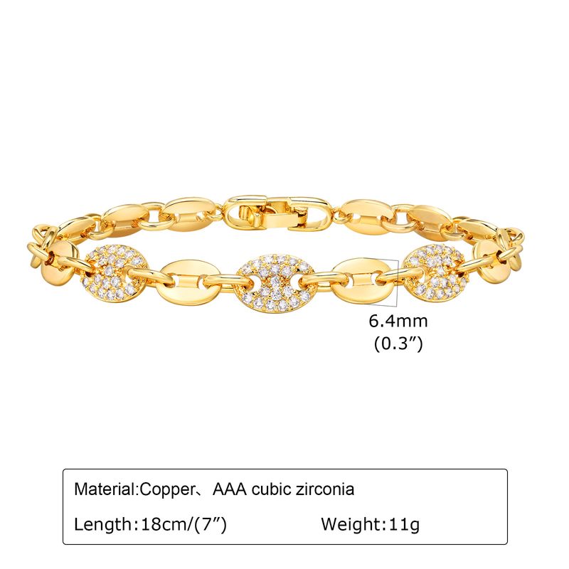 Armbänder Damen Zirkon Armband Blume Herzförmig Rund Blatt Schlangenförmig Quellwasser PBR 101_voghion.com