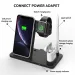 10W Type-C Fast Stand 4 In 1 Wireless Charger For Fashion IPhone Mobile Phone Earphone Watch_voghion.com