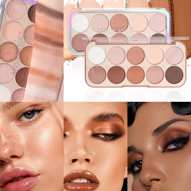 Beauty Face 10 Color Pearlescent Fine Flash Brightening Highlighter Plate Highlighter Contouring Integrated Plate Makeup_voghion.com