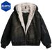 Vintage Denim Parkas Pelz Warme Gepolsterte Jacken Männer Streetwear Harajuku Übergroßen Blase Mantel Outwear_voghion.com