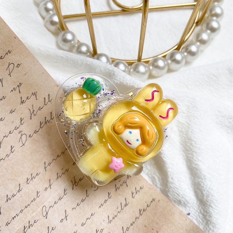 Supporto per airbag per telefono cellulare, adesivo a forma di coniglio con bambola carina, supporto retrattile per cuscino d'aria da scrivania, stabile e_voghion.com