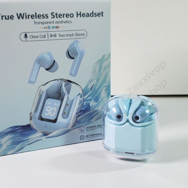 Zexxivop T6 Bluetooth-oordopjes Transparant digitaal display TWS draadloze koptelefoon voor Acefast sporthoofdtelefoon_voghion.com