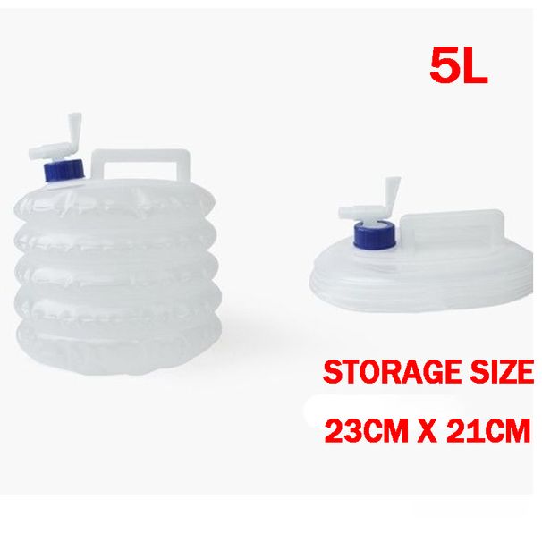 Secchio d'acqua pieghevole portatile di grande capacità da 5/10/15 litri per lo stoccaggio di acqua di emergenza, adatto per campeggio all'aperto ed escursionismo_voghion.com