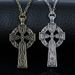 Collana con croce celtica retrò europea e americana per uomo, stile gotico unico, ciondolo versatile e audace per maglione._voghion.com