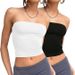 Women's Strapless Tube Top Summer Sleeveless Crop Top For Women Sexy Bodycon Tank Top Cute Casual Wear_voghion.com
