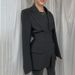 Women's Slim Fit Blazer Jacket - Elegant Solid Color Office Wear, Casual Spring Summer Outfits With Waist Cinching Design_voghion.com