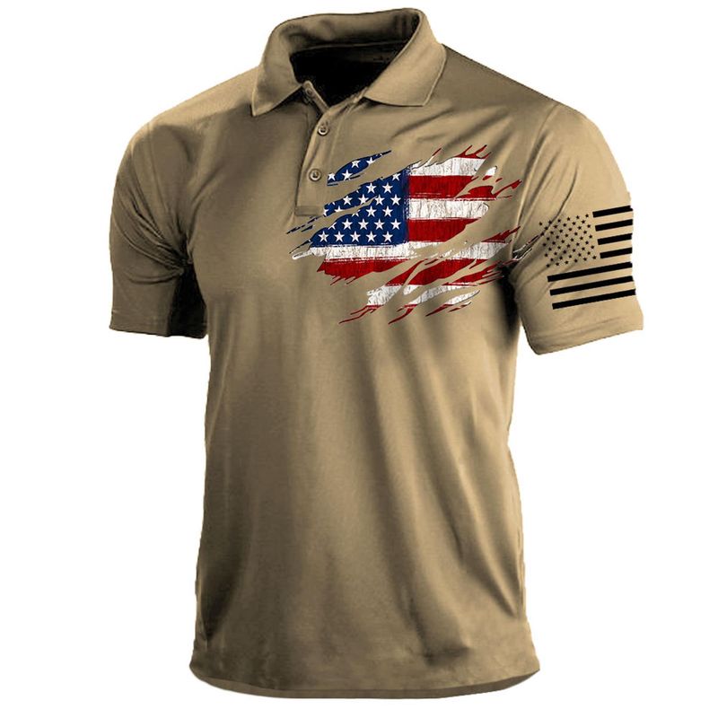 Camisa de golfe 3D impressa casual cultura polo_voghion.com