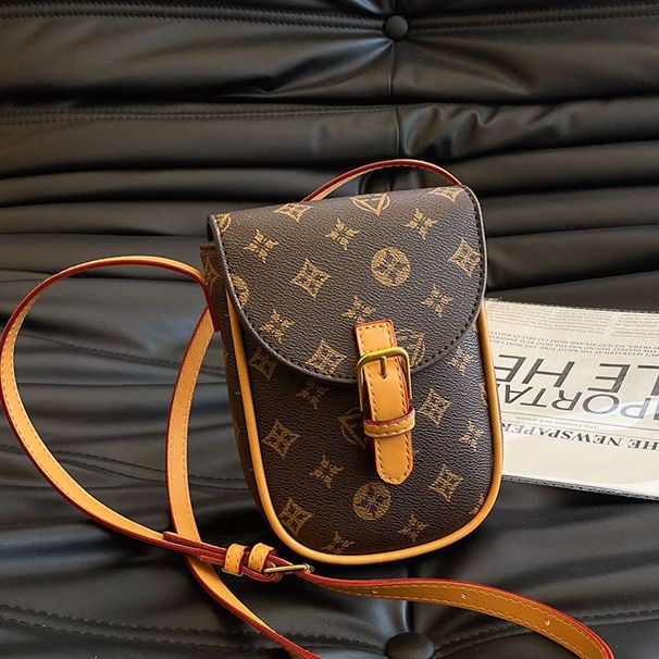 2024'te kadınlar için hafif lüks baskılı cep telefonu, yeni Fransız üst düzey açık hava küçük omuz çantası, yüksek estetik_voghion.com