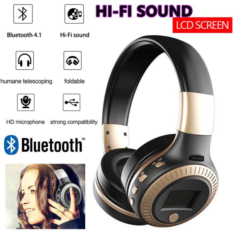 Cuffie Bluetooth wireless con cancellazione del rumore, auricolari stereo over-ear, Regno Unito_voghion.com